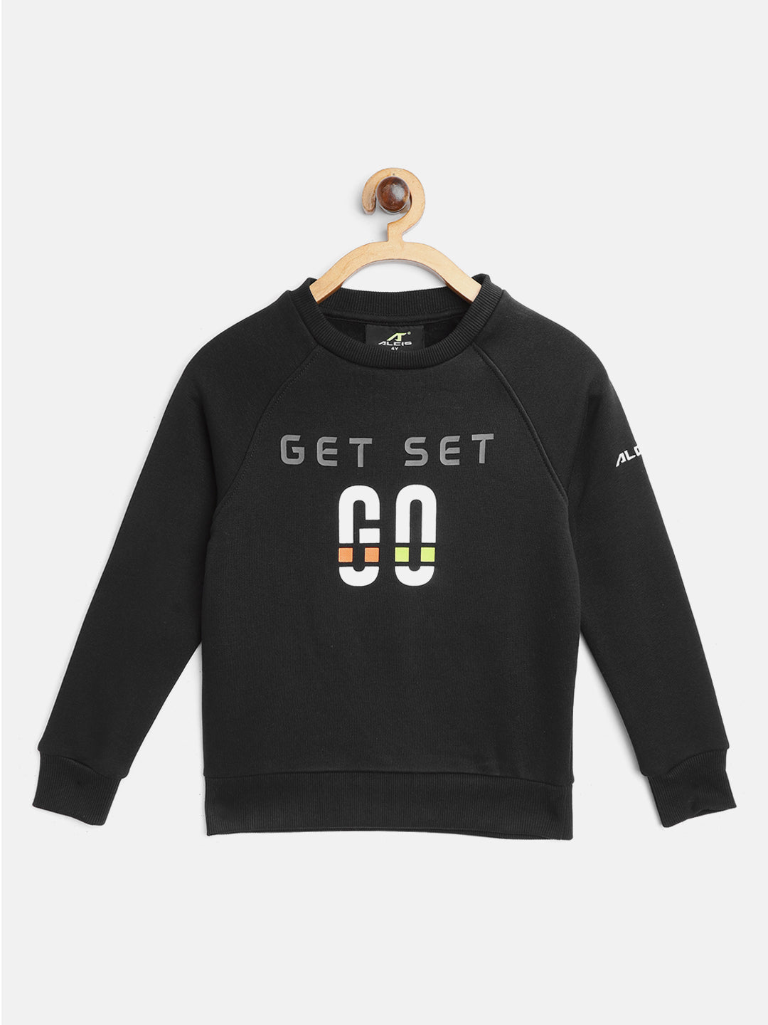 Alcis Boys Black & White Typography Print Sweatshirt BAA20E801100-4Y