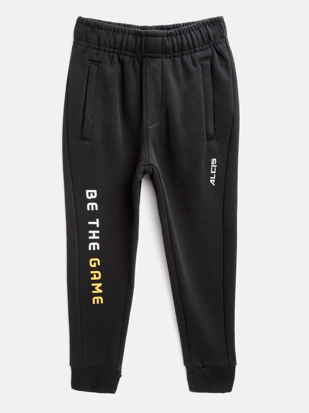 Alcis Boys Black Printed Detail Joggers BAA20E804100-4Y