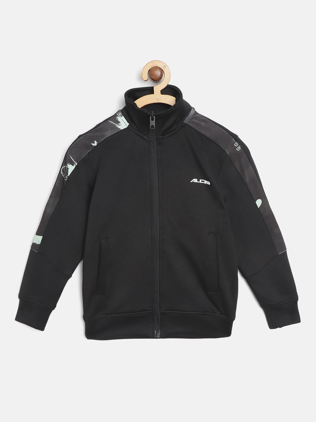 Alcis Kids-Boys Solid Black Sweatshirts BAA20E809100-4Y