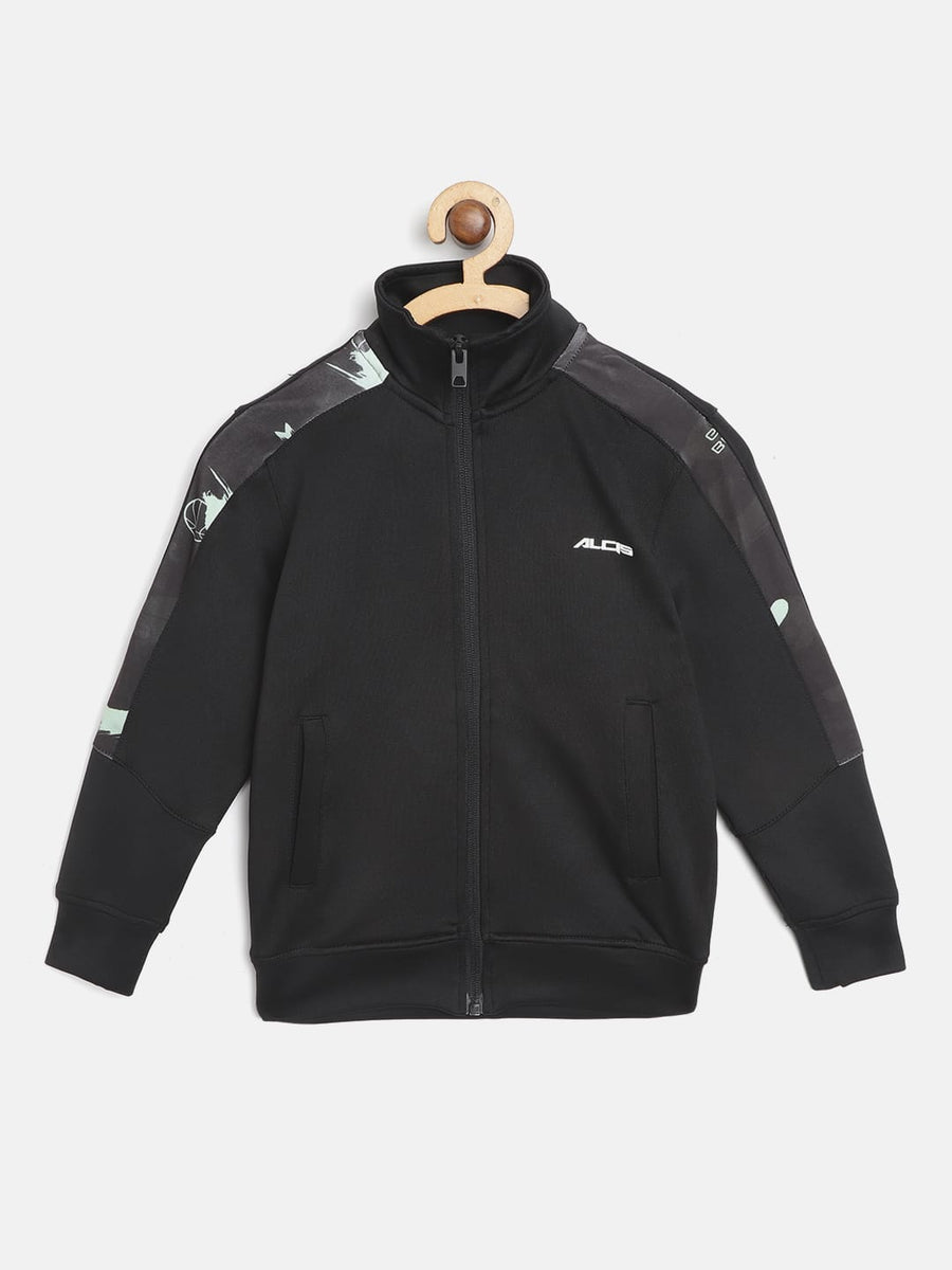 Alcis Kids-Boys Solid Black Sweatshirts BAA20E809100-4Y