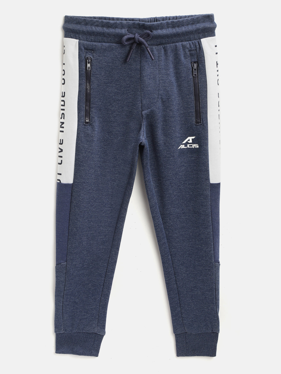 Alcis Boys Blue & White Printed Detail Joggers BAS20C733419-4Y