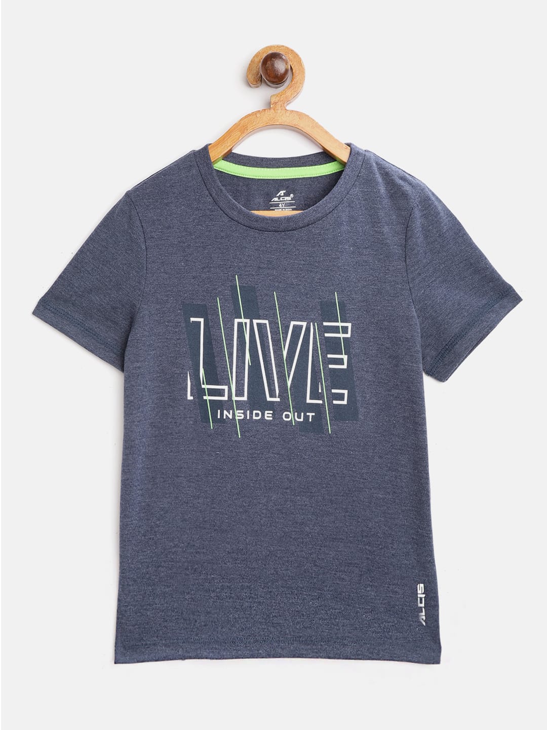 Alcis Boys Navy Blue Printed Round Neck T-shirt BSTSS0011-4Y