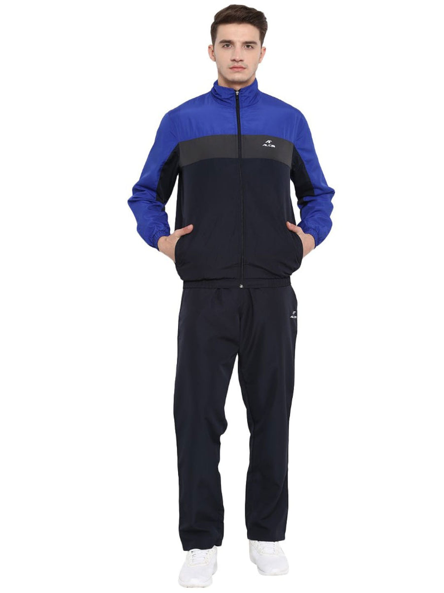 Alcis Men Colourblocked Black Tracksuits