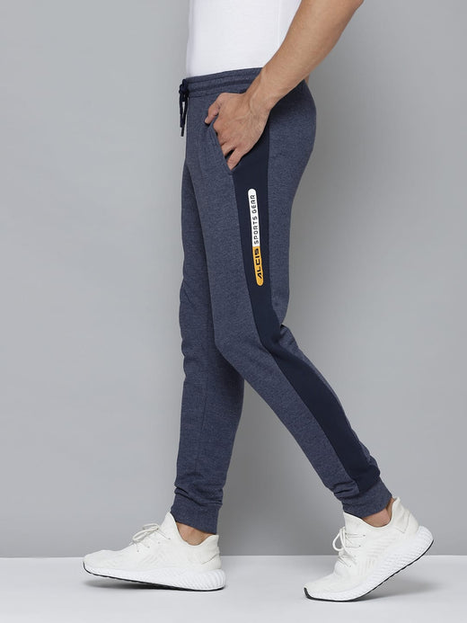 Alcis Men Solid Navy Blue Track Pants