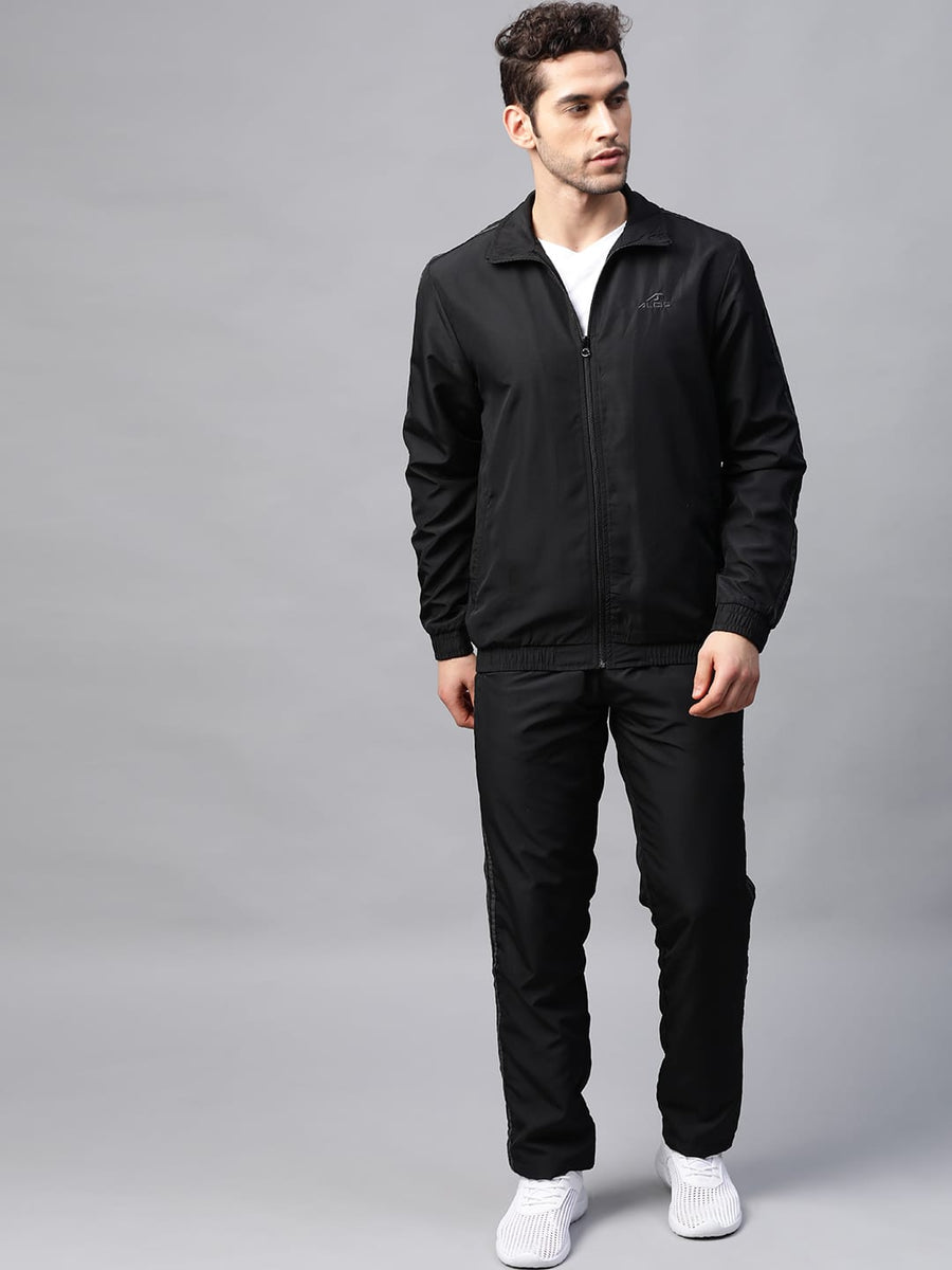 Alcis Men Black Solid Tracksuit