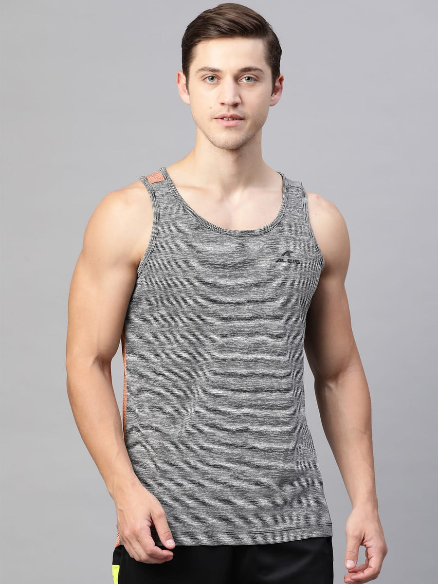 Alcis Men's Printed Black Tshirts