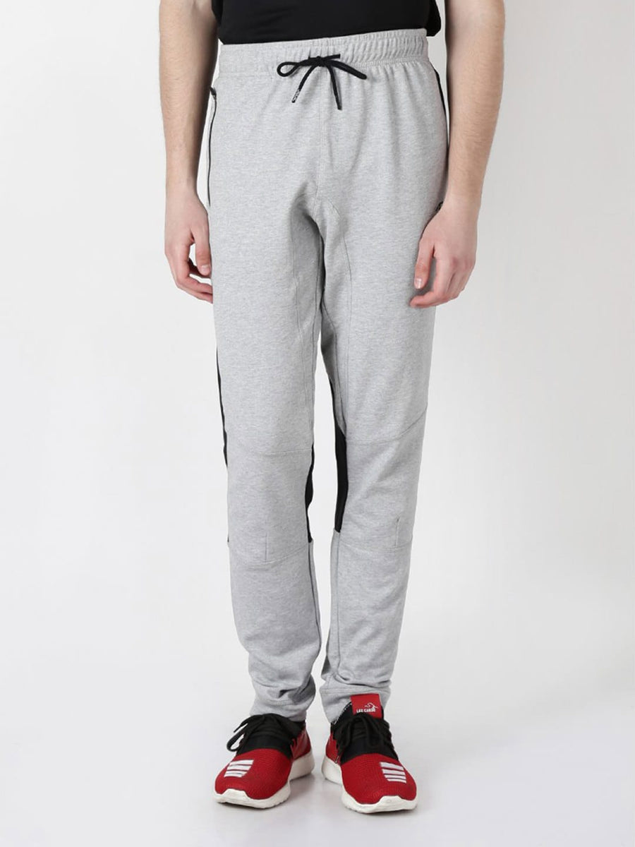 Alcis Men Solid Grey Melange Track Pant