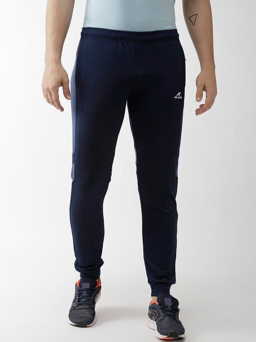 Alcis Men Navy Blue Solid Slim Fit Outdoor Joggers