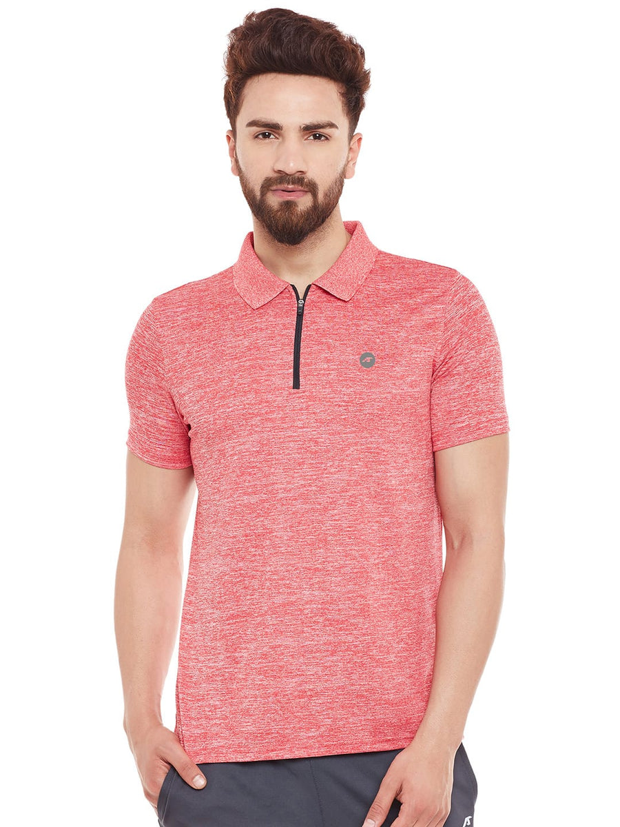 Alcis Men Solid Red Tshirts