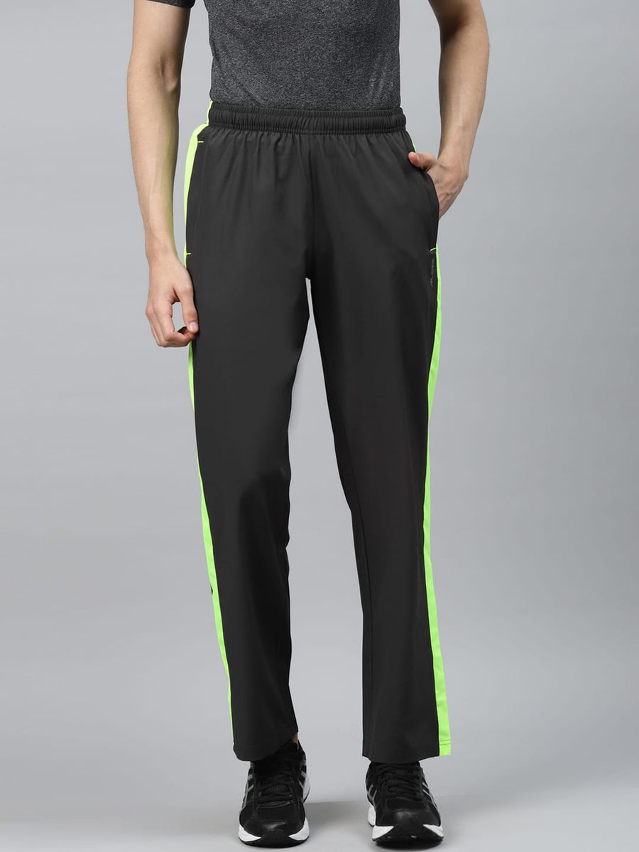 Alcis Men Charcoal Grey Solid Track Pants