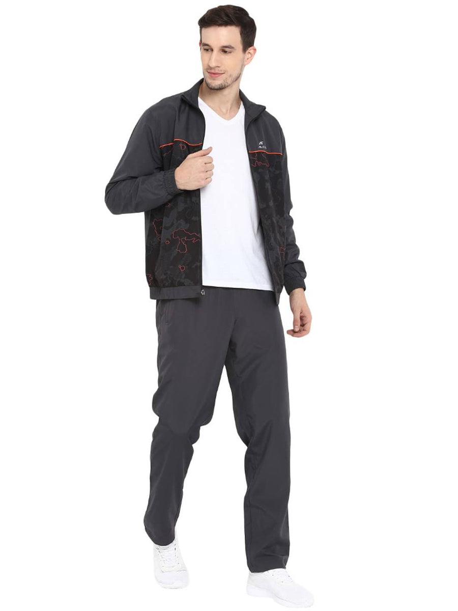 Alcis Men Grey Printed Tracksuit