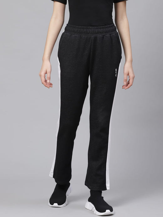 Alcis Women Black Solid Track Pants