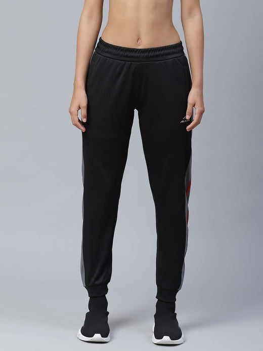 Alcis Women Black Solid Slim Fit Joggers