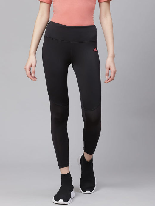 Alcis Women Black Solid Cropped Training Tights