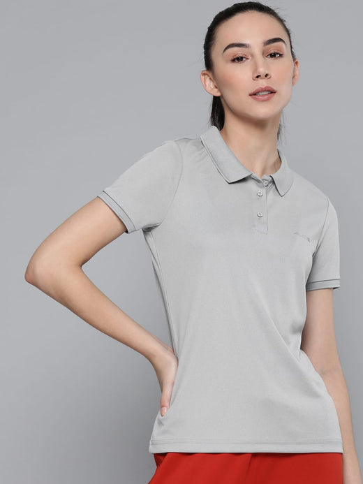 Alcis Women Grey Solid T shirts